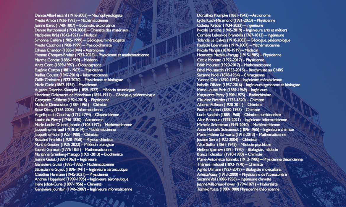 Des femmes de science bientôt honorées sur la Tour Eiffel